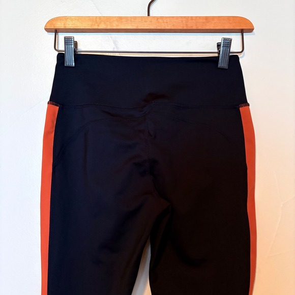 Splits59 Women Black Orange White Chevron High Waist Leggings Size S Activewear - Picture 6 of 7